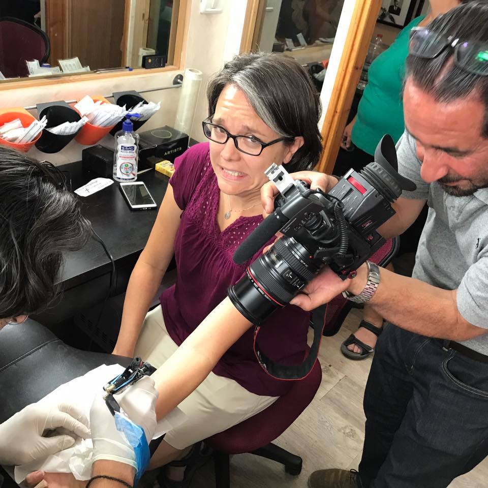 BBC filming my group getting tattooed.