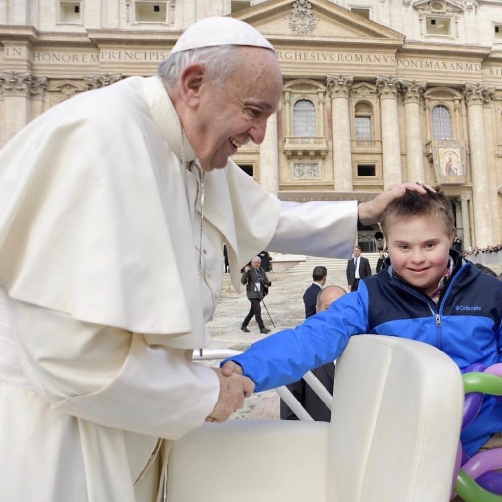 Pope Francis greets Peter in the Popemobile in Saint Peter's Square