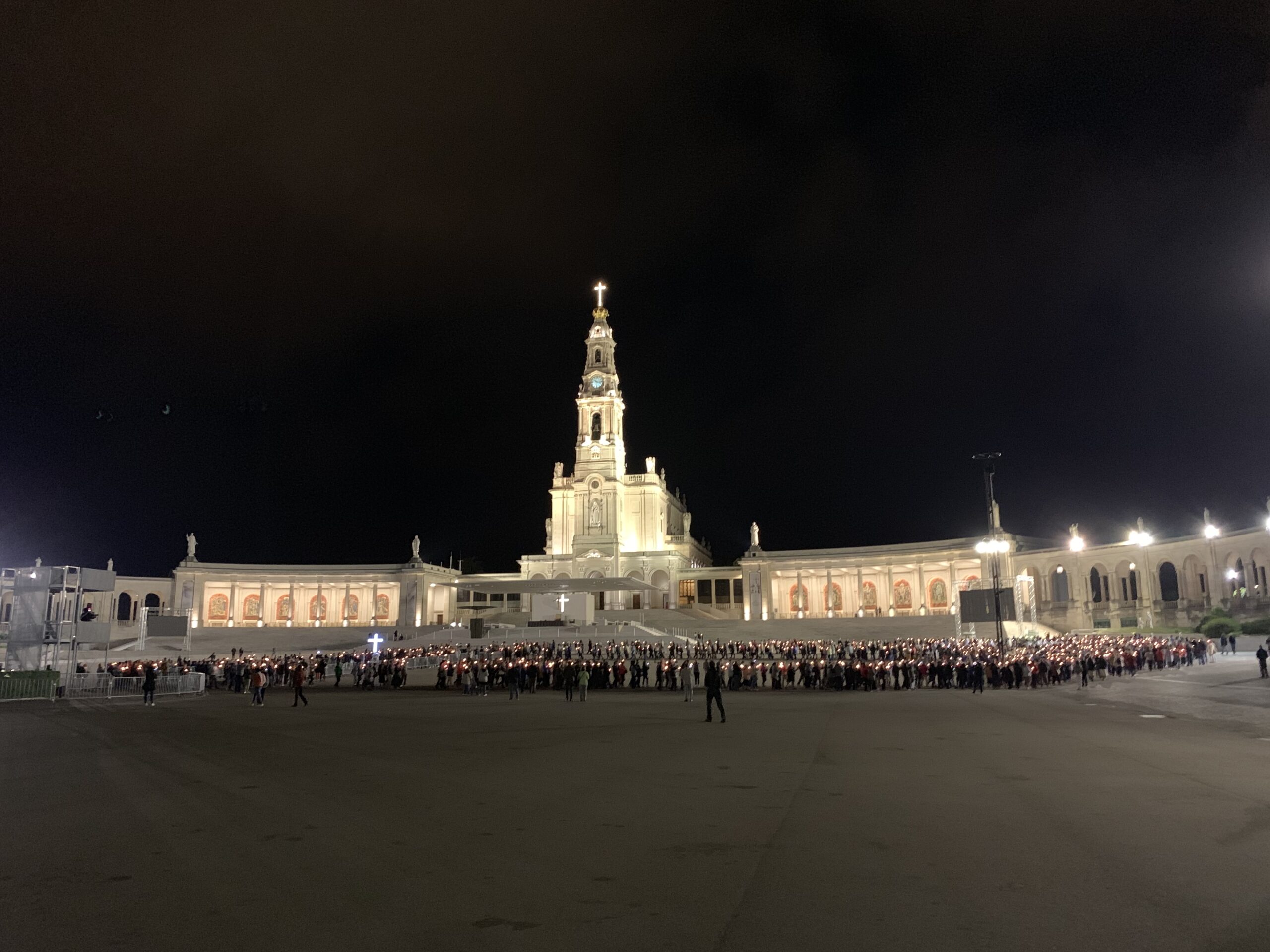Late night candlelight procession in Fatima