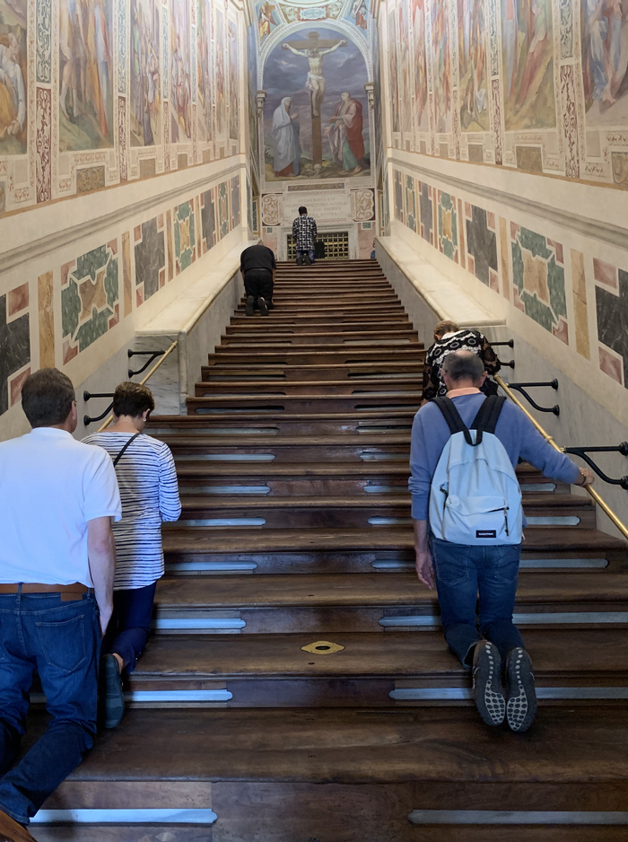 The wood-covered Scala Santa – Rome